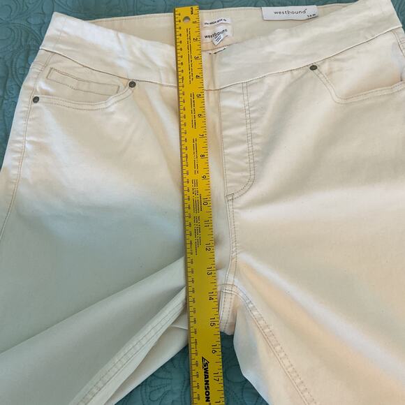 Westbound Womens The High Rise Skinny Jeans Off White 16 Regular NWT - Picture 16 of 16